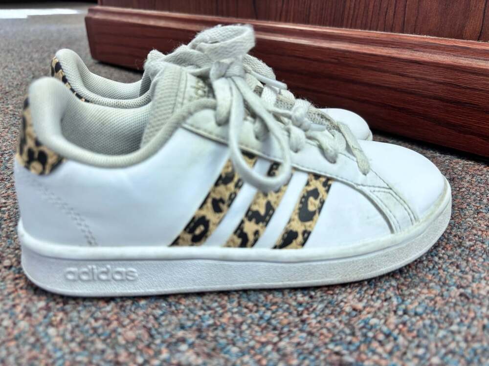 Adidas Grand Court Size 12 White Leopard Shoes